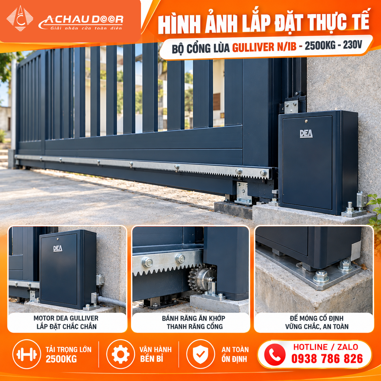 03 Anh lap dat GULLIVER NIB 2500kg 230V LOGO CHUAN