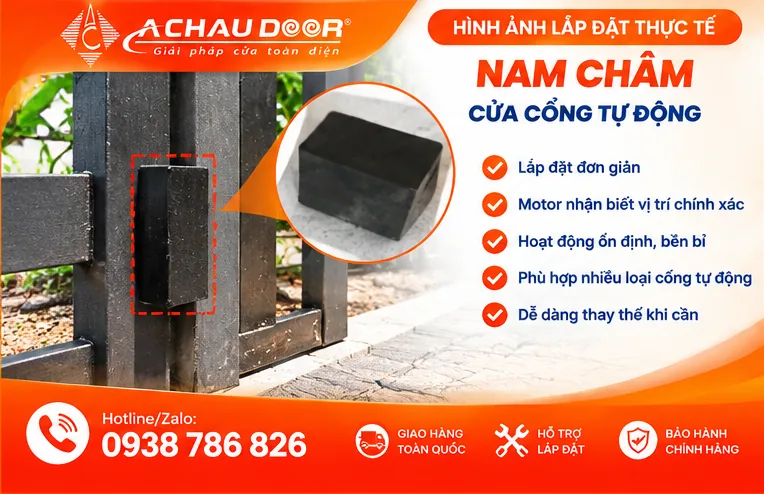 Nam Châm Chữ Nhật Cổng Xếp 3 03 nam cham lap dat minh hoa