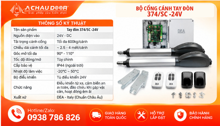 04 BO CONG CANH TAY DON 374SC 24V TRON BO