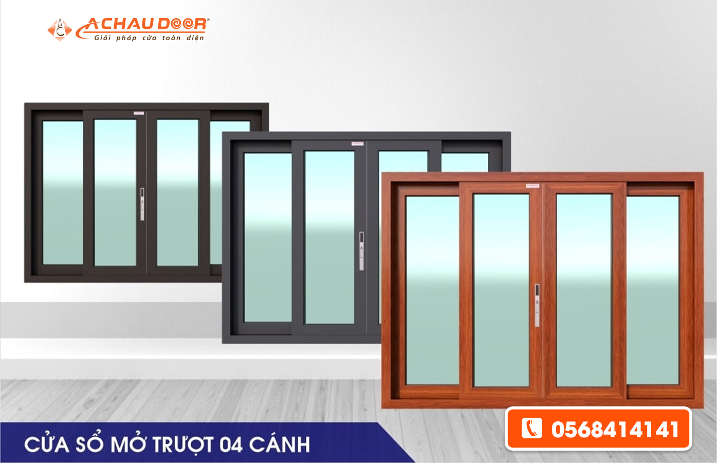 Cửa Sổ Mở Trượt 4 Cánh Nhôm Xingfa 1