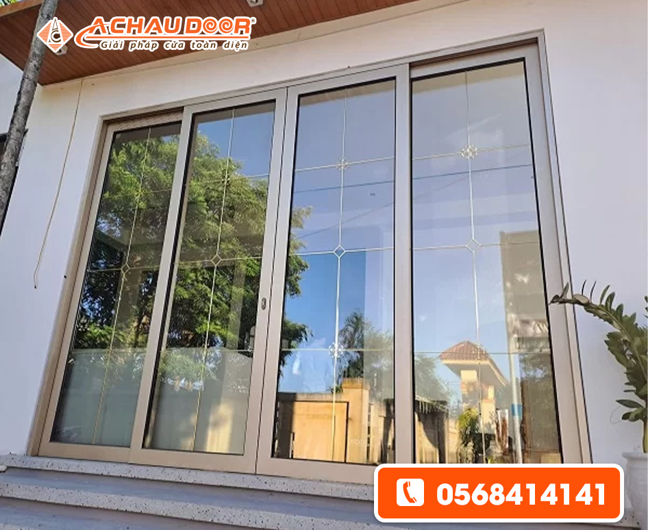 Cửa Sổ Mở Trượt 4 Cánh Nhôm Xingfa