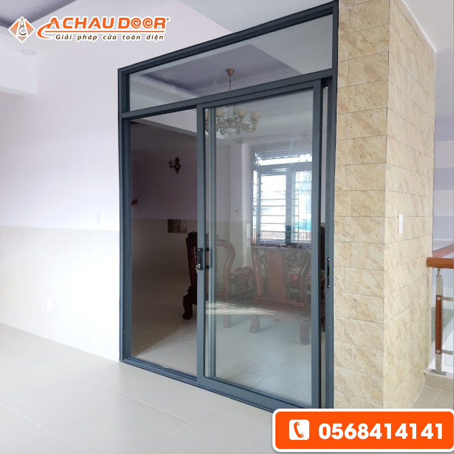 Cửa đi mở trượt 2 cánh nhôm Xingfa