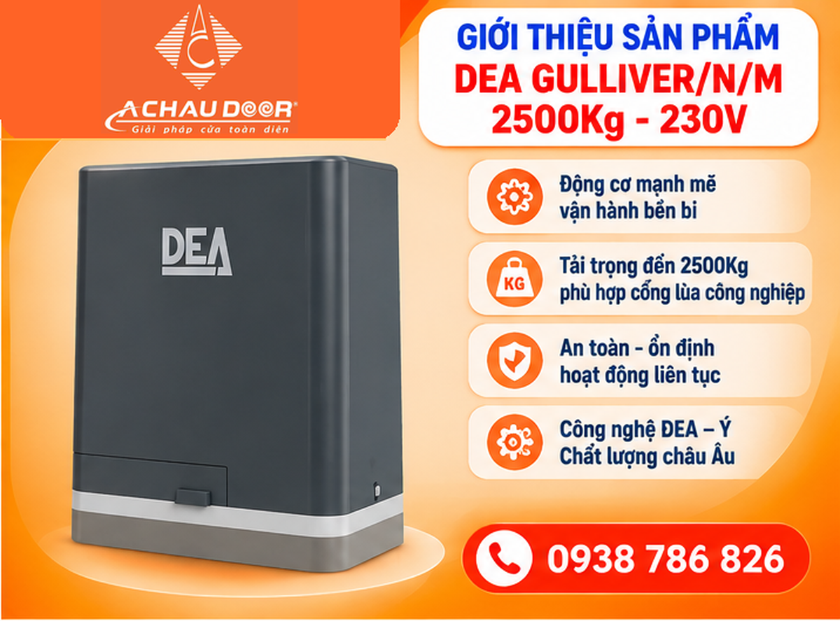 DEA GULLIVER 2500KG 230V 02 Gioi thieu LOGO GOC