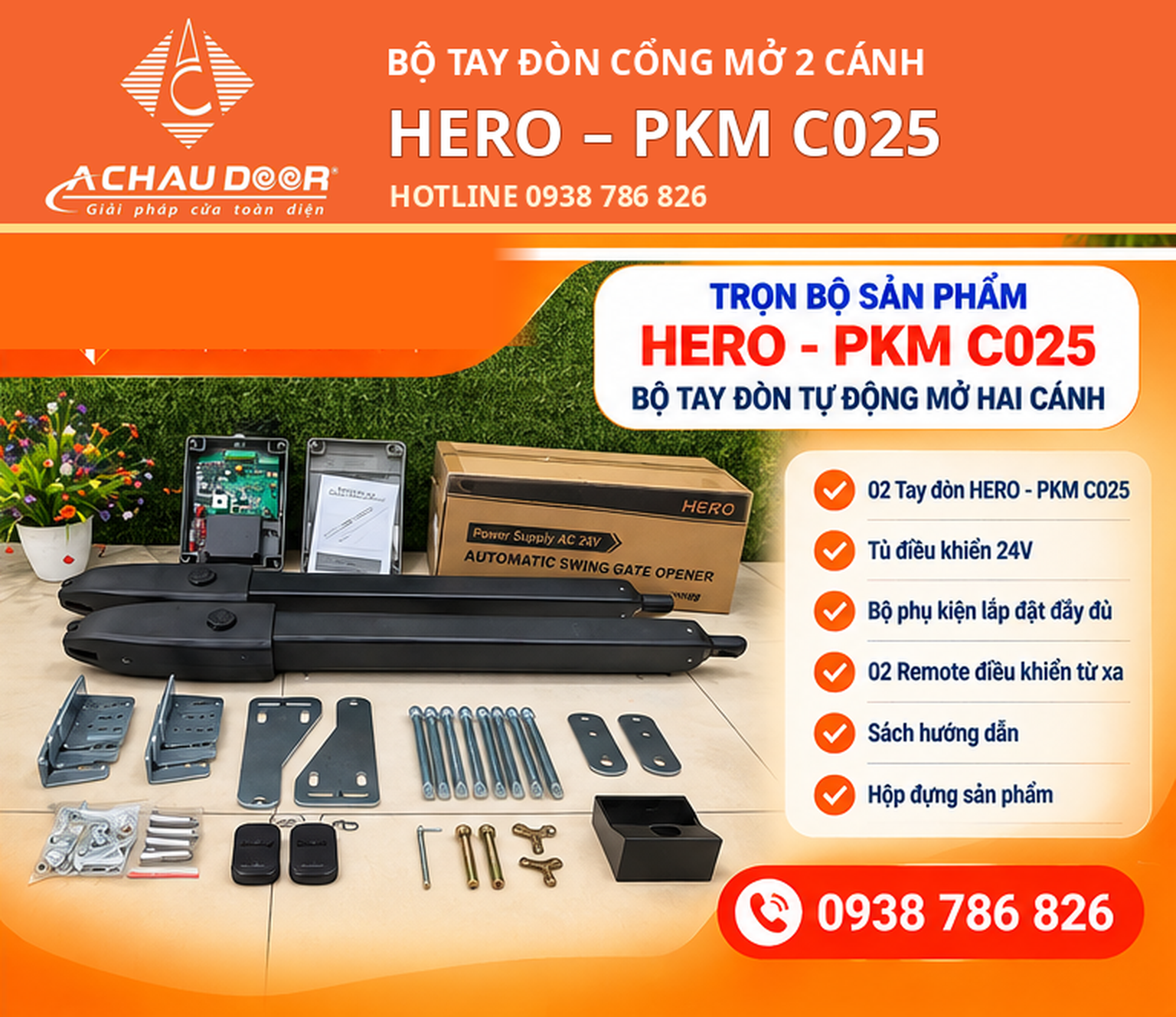 HERO PKM C025 04 Tron bo phu kien Logo Goc