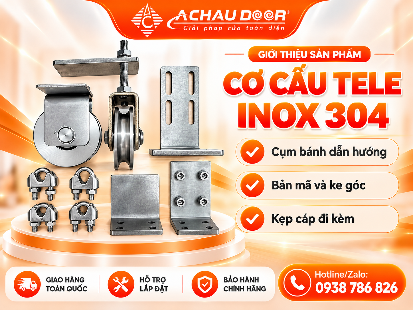 Phu kien cong co cau tele INOX 304 1