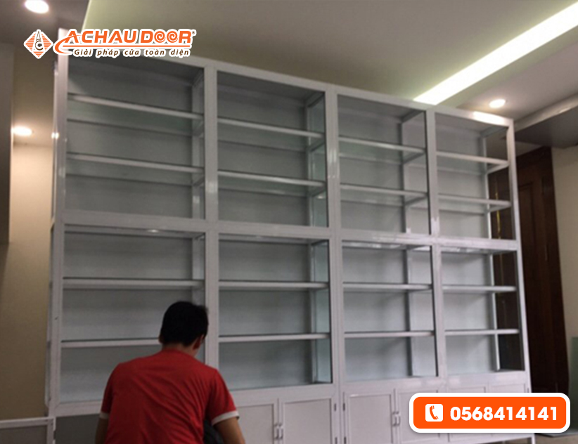 Mẫu tủ thuốc tây nhôm kính bền đẹp giá tốt cho nhà thuốc 5 Tủ thuốc tây nhôm kính