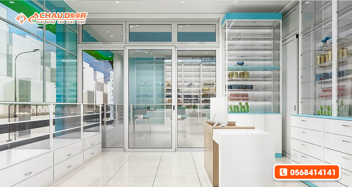 Mẫu tủ thuốc tây nhôm kính bền đẹp giá tốt cho nhà thuốc 1 Tủ thuốc tây nhôm kính