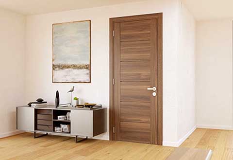 cửa nhôm giả gỗ phòng ngủ