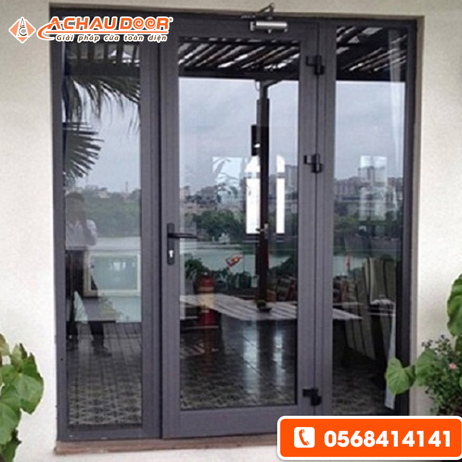 cửa nhôm xingfa màu đen