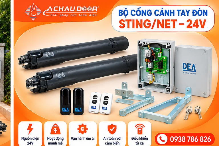 Motor Cổng Tay Đòn DEA STING NET 24V 2 dea sting 24v 1