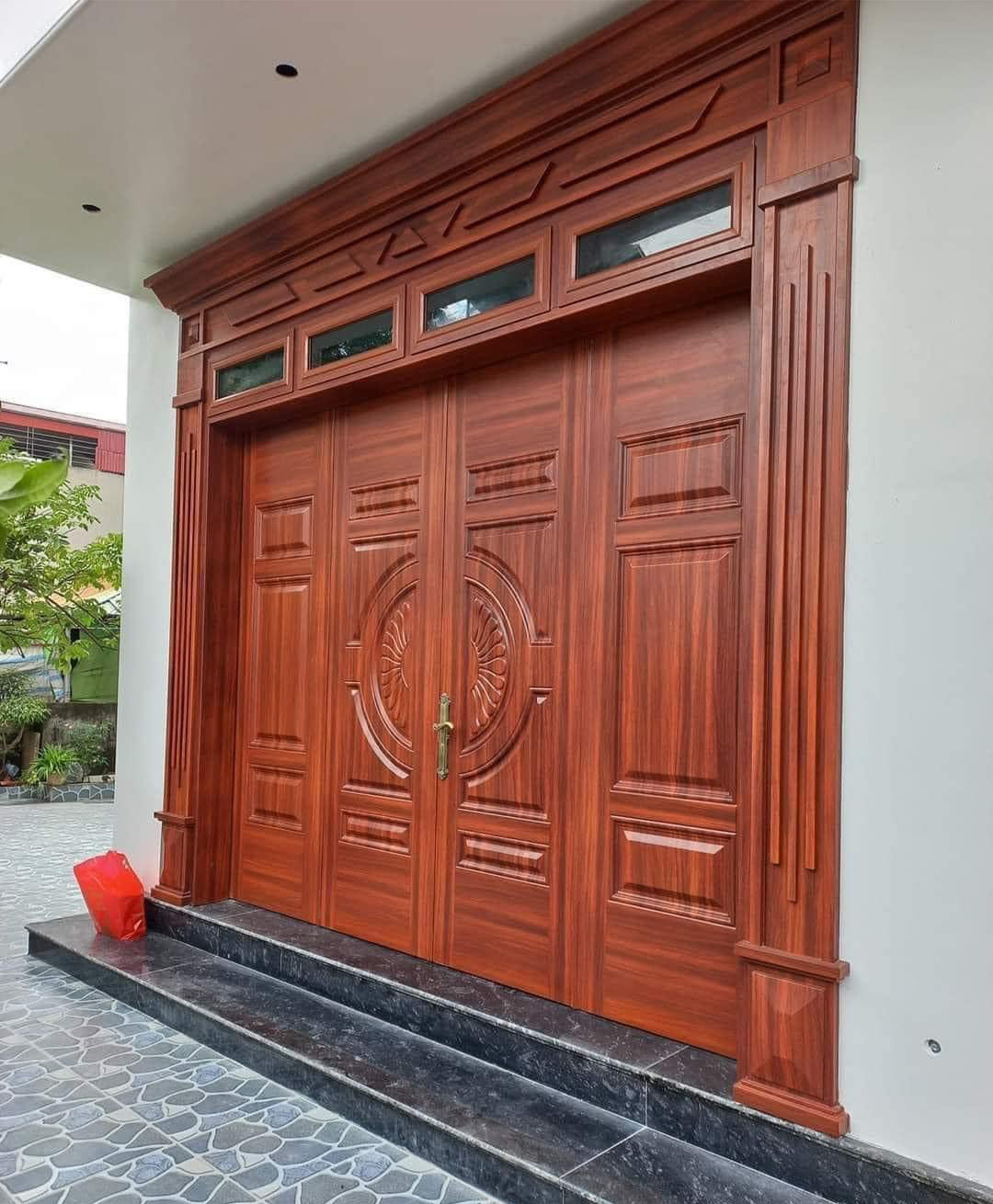 giá cửa nhôm vân gỗ nguyên tấm