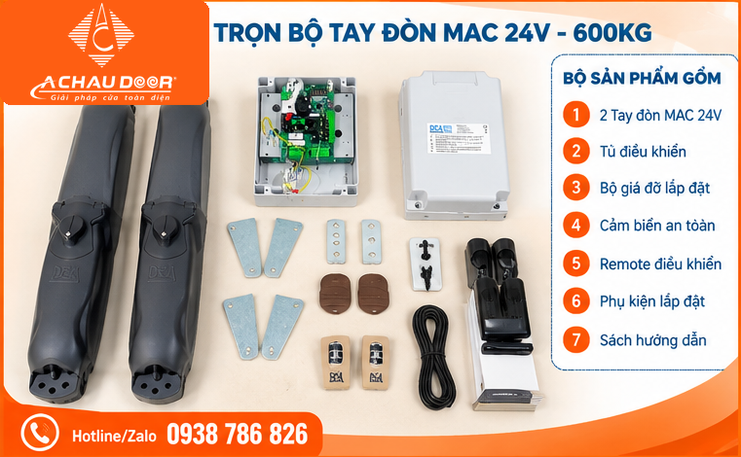 Motor Cổng Tay Đòn DEA MAC 24V 4 mac 24v 3
