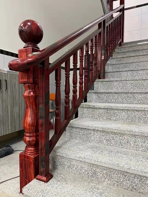 tay vịn cầu thang nhôm giả gỗ