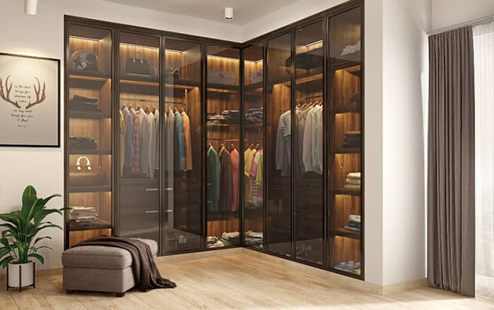 tủ nhôm kính đựng quần áo